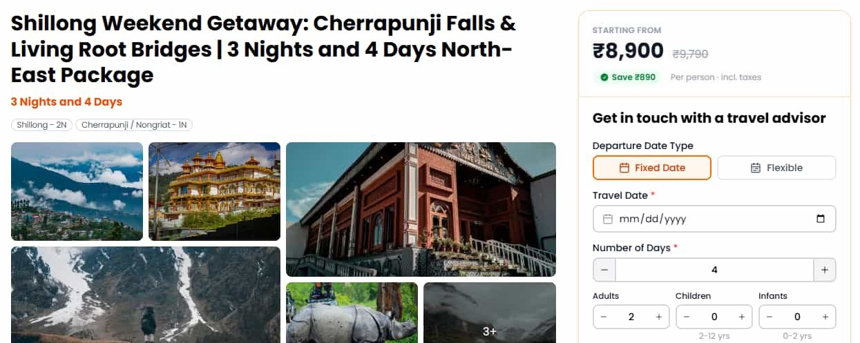 Meghalya tour package